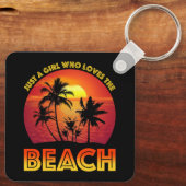 そのビーチを愛する女の子 キーホルダー (裏面)