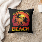 そのビーチを愛する少年 クッション (ブランケット)