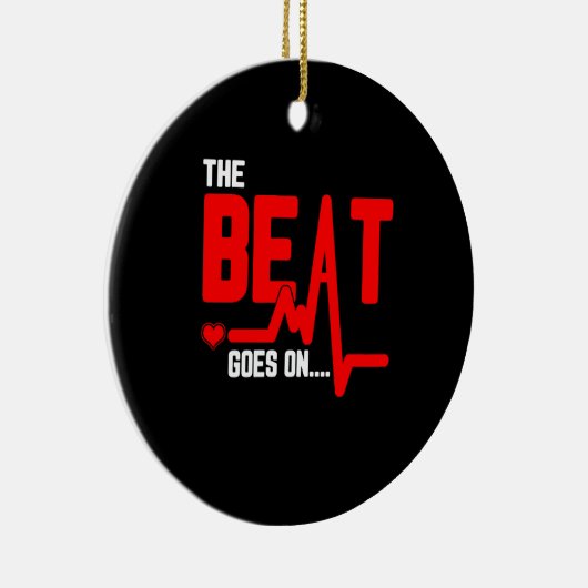 そのビートはハート手術の生存者の心拍に続く セラミックオーナメント (右)