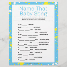 そのベビーの歌に名前を付ける[星空の夜青] レターヘッド