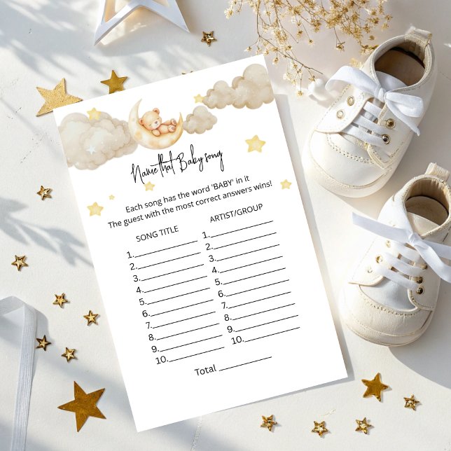 そのベビーの歌のゲームに月の赤ちゃんシャワーの上で名前を付ける (クリエイターアップロード済み)