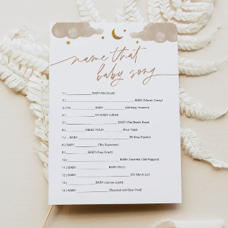 そのベビーソングのゲームTwinkleリトルスターの名前 招待状