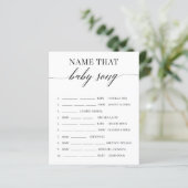 そのベビーソングのミニマリスト赤ちゃんシャワーゲームの名前 (スタンド正面)