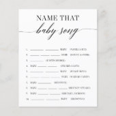 そのベビーソングのミニマリスト赤ちゃんシャワーゲームの名前 (正面)