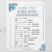 そのベビーソングの名前[青フローラ] レターヘッド (正面/裏面)