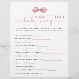 そのベビーソングゲームの名前 – ピンクコケットベビーショー チラシ