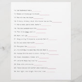 そのベビーソングゲームの名前 – ピンクコケットベビーショー チラシ (裏面)