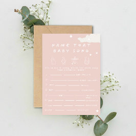 そのベビーソング素朴のミニマル赤ちゃんシャワーのガムの名前 招待状