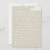 そのベビーソング素朴のミニマル赤ちゃんシャワーのガムの名前 招待状 (正面)