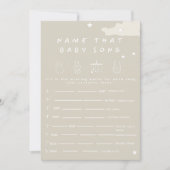 そのベビーソング素朴のミニマル赤ちゃんシャワーのガムの名前 招待状 (正面)