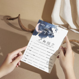 そのベビーソング素朴青い赤ちゃんシャワーガムの名前 招待状