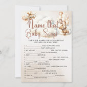 そのベビーソング赤ちゃんシャワーゲームかわいいクマ 招待状 (正面)