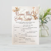 そのベビーソング赤ちゃんシャワーゲームかわいいクマ 招待状 (スタンド正面)