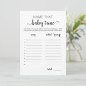 そのベビーチューニングベビーシャワーゲームカードの名前 招待状 (スタンド正面)