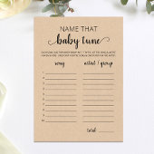 そのベビーチューニングベビーシャワーゲームカードの名前 招待状