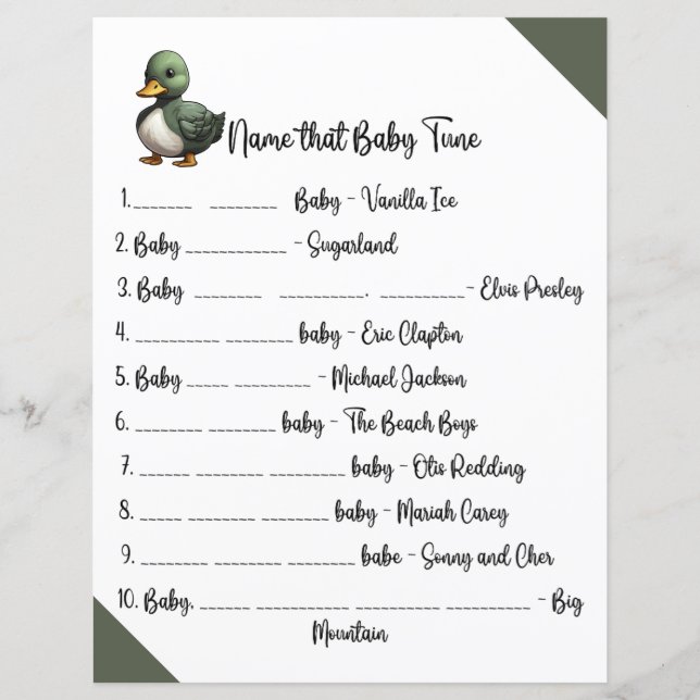 そのベビーチューニングベビーシャワーゲーム (正面)