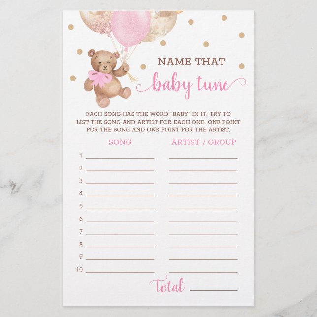 そのベビーチューンゲーム赤ちゃんシャワーテディベア (正面)