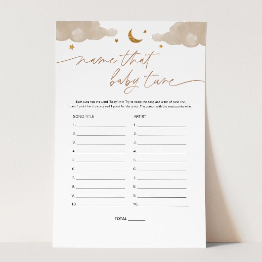 そのベビーチューントゥインクルスターベビーシャワーゲーム