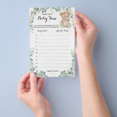 そのベビーチューンベアーグリーンシャワーゲームカードの名前 チラシ (ハンドル)