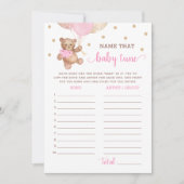 そのベビーチューンベビーシャワーテディベアカード 招待状 (正面)