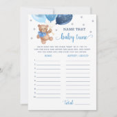 そのベビーチューンベビーシャワーテディベアカード 招待状 (正面)