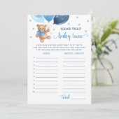 そのベビーチューンベビーシャワーテディベアカード 招待状 (スタンド正面)