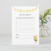 そのベビーフードゲームガールテディベアカード プログラム (スタンド正面)