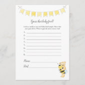 そのベビーフードゲームガールテディベアカード プログラム (正面)