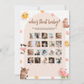 そのベビー写真ゲームとアンサーカード 招待状 (正面)