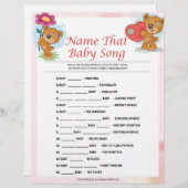 そのベビー曲に名前を付ける[テディベア] レターヘッド (正面/裏面)