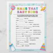 そのベビー曲の名前[ベビーの基本ブルー] レターヘッド (正面/裏面)