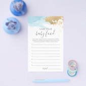 そのベビー食べ物の赤ちゃんシャワーゲームの名前 チラシ (シングル)