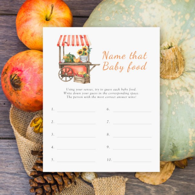 そのベビー食品の名前 – カボチャ赤ちゃんシャワー (クリエイターアップロード済み)