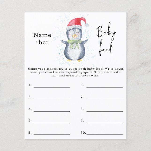 そのベビー食品の名前 – 赤ちゃんシャワーゲーム (正面)