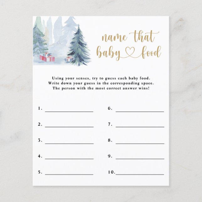 そのベビー食品の名前 – 赤ちゃんシャワーゲーム (正面)