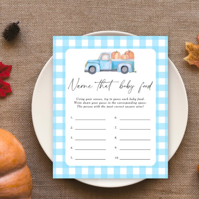 そのベビー食品シャワーゲームの名前 – トラックカボチャ (クリエイターアップロード済み)