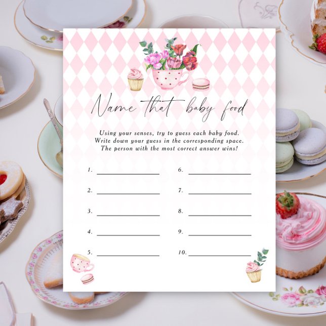 そのベビー食品シャワーゲームの名前 – 紅茶パーティー (クリエイターアップロード済み)
