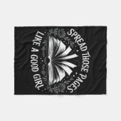 そのページを良い女の子のように広める フリースブランケット (正面(横))