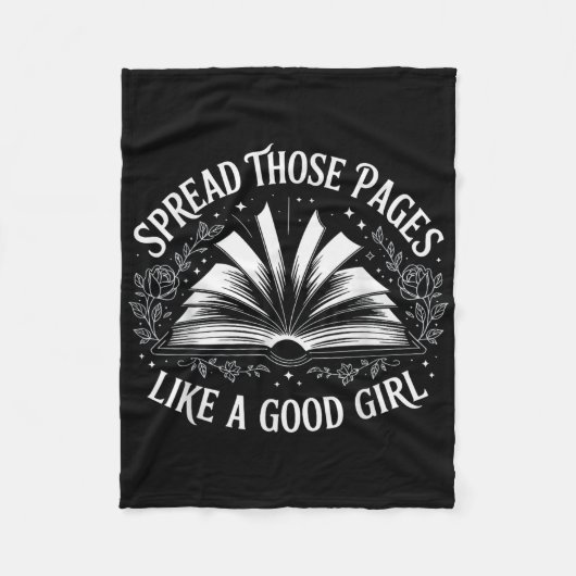 そのページを良い女の子のように広める フリースブランケット (正面)