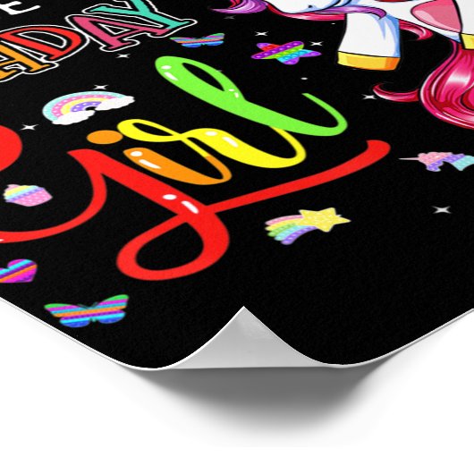 そのポップ・アートの誕生日ガールフィジットファミリーマックのママ ポスター (角)