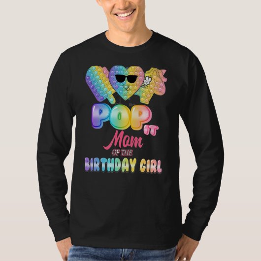 そのポップ・アートの誕生日女の子の母は今日のパーティー Tシャツ (正面)