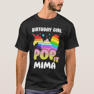 そのポップ・アートの誕生日女の子ユニコーンアイスクリームの美馬 Tシャツ