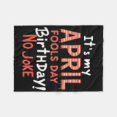 そのマイエイプリルフールズデイ誕生日おもしろいお祝い フリースブランケット (正面(横))