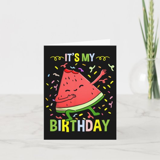 そのマイスイカ誕生日 カード (正面)