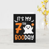 そのマイブデイかわいいハロウィーン7th誕生日幽霊B カード (黄色い花)