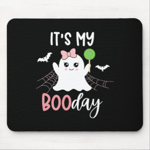 そのマイブーの日かわいいハロウィーン誕生日幽霊ピンク マウスパッド
