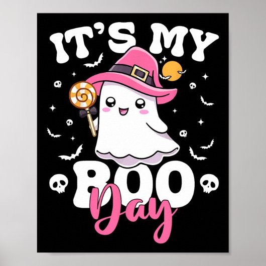 そのマイブーの日かわいいハロウィーン誕生日幽霊少年G ポスター (正面)