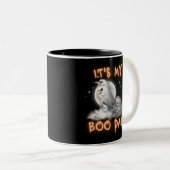 そのマイブーデイハロウィンカッコいい誕生日ホワイト幽霊 ツートーンマグカップ (正面右)