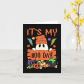 そのマイブーデイブーデイキッズカワイイ幽霊誕生日GHO カード (黄色い花)