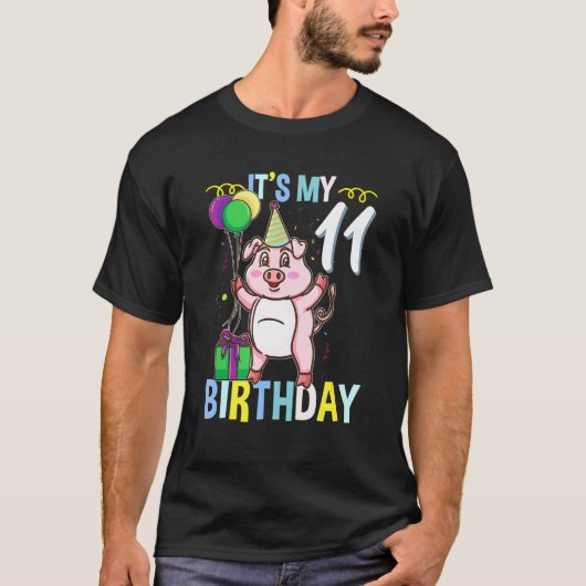 そのマイ11誕生日豚 Tシャツ (正面)